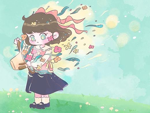 插畫｜花之丘（個(gè)人主頁(yè)-ZNjMzNzMyMTY=） - 創(chuàng)作習(xí)作 - 站酷設(shè)計(jì)師七月的佳佳Kaya原創(chuàng)素材 - 站酷ZCOOL