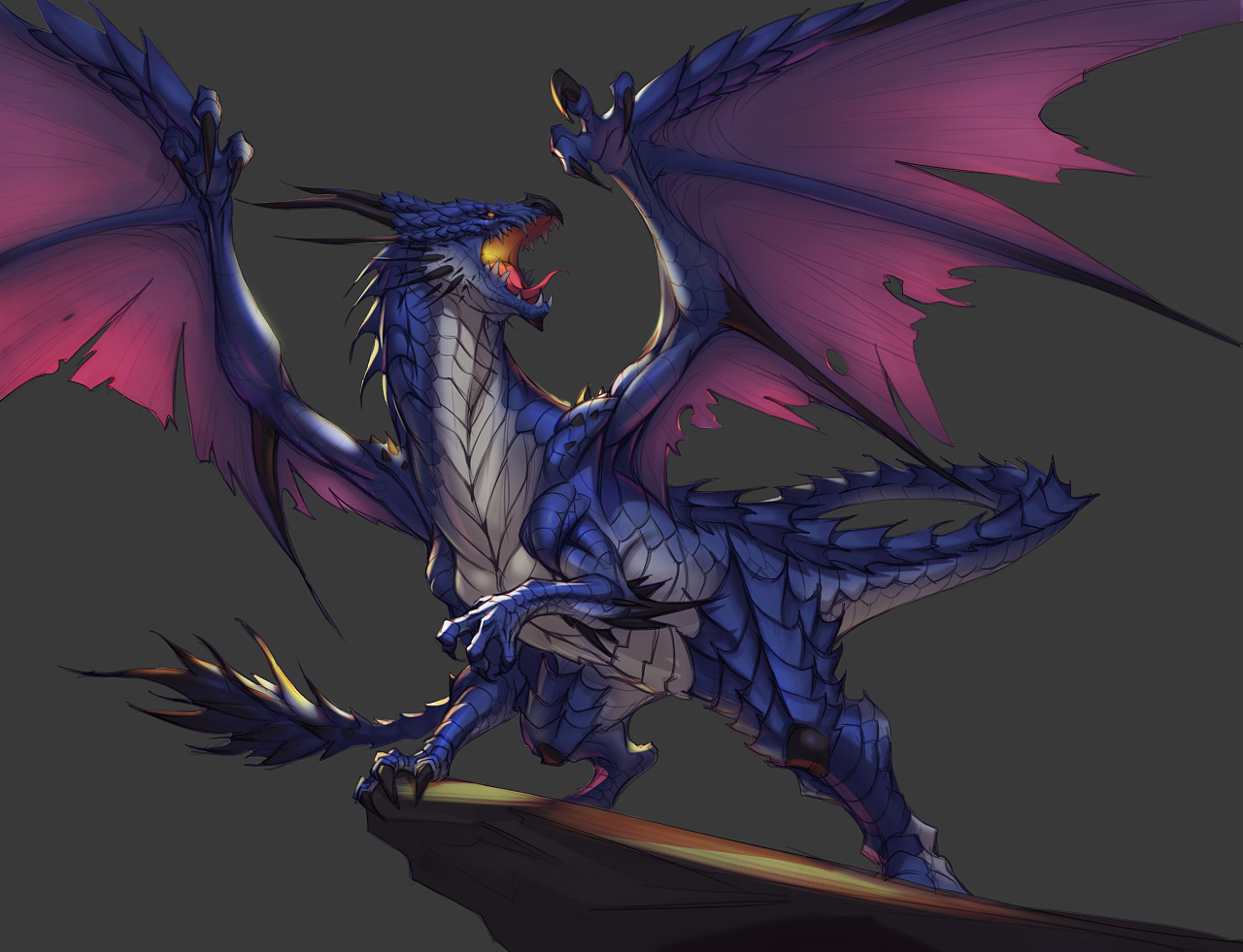 西幻巨龙|插画|艺术插画|汪大人 - 原创作品 - 站酷 (zcool)