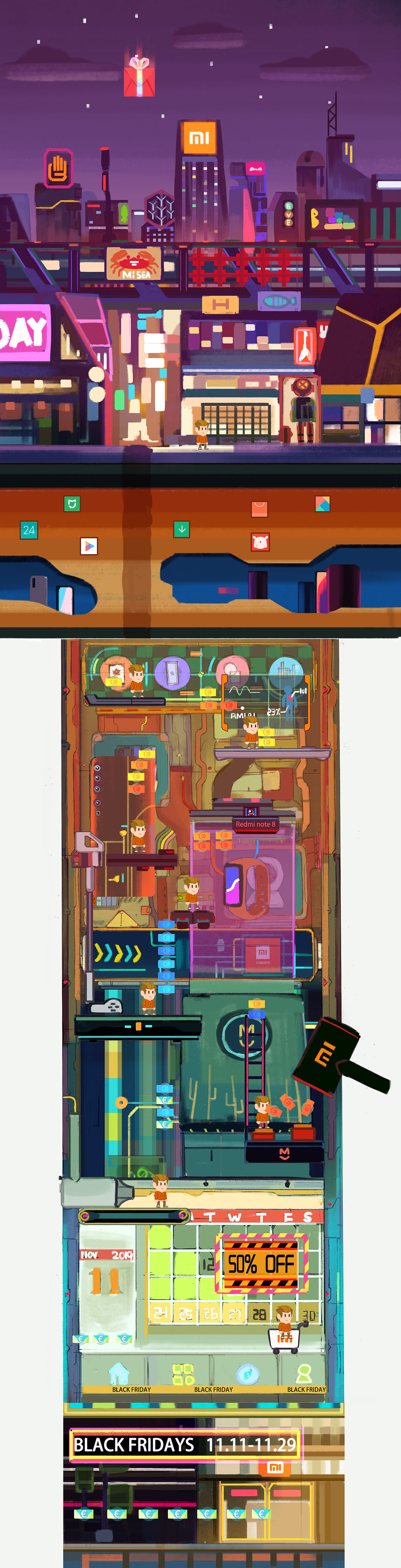 小米黑五广告（像素动画和真人实拍）（图ZMjI0OTMzMjM2） - 宣传片 - 站酷设计师709A工作室原创素材 - 站酷ZCOOL