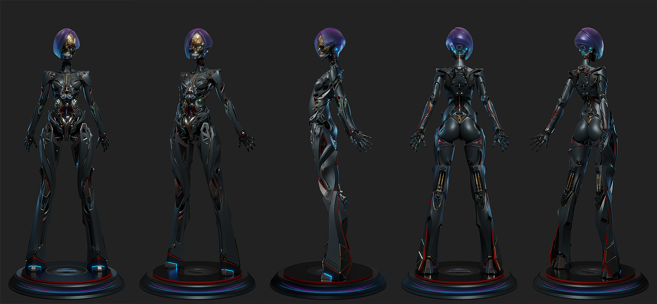 Girl Blender Hard surface（图ZMjUzMzA2MDAw） - 人物/生物 - 站酷设计师FHNT原创素材 - 站酷ZCOOL