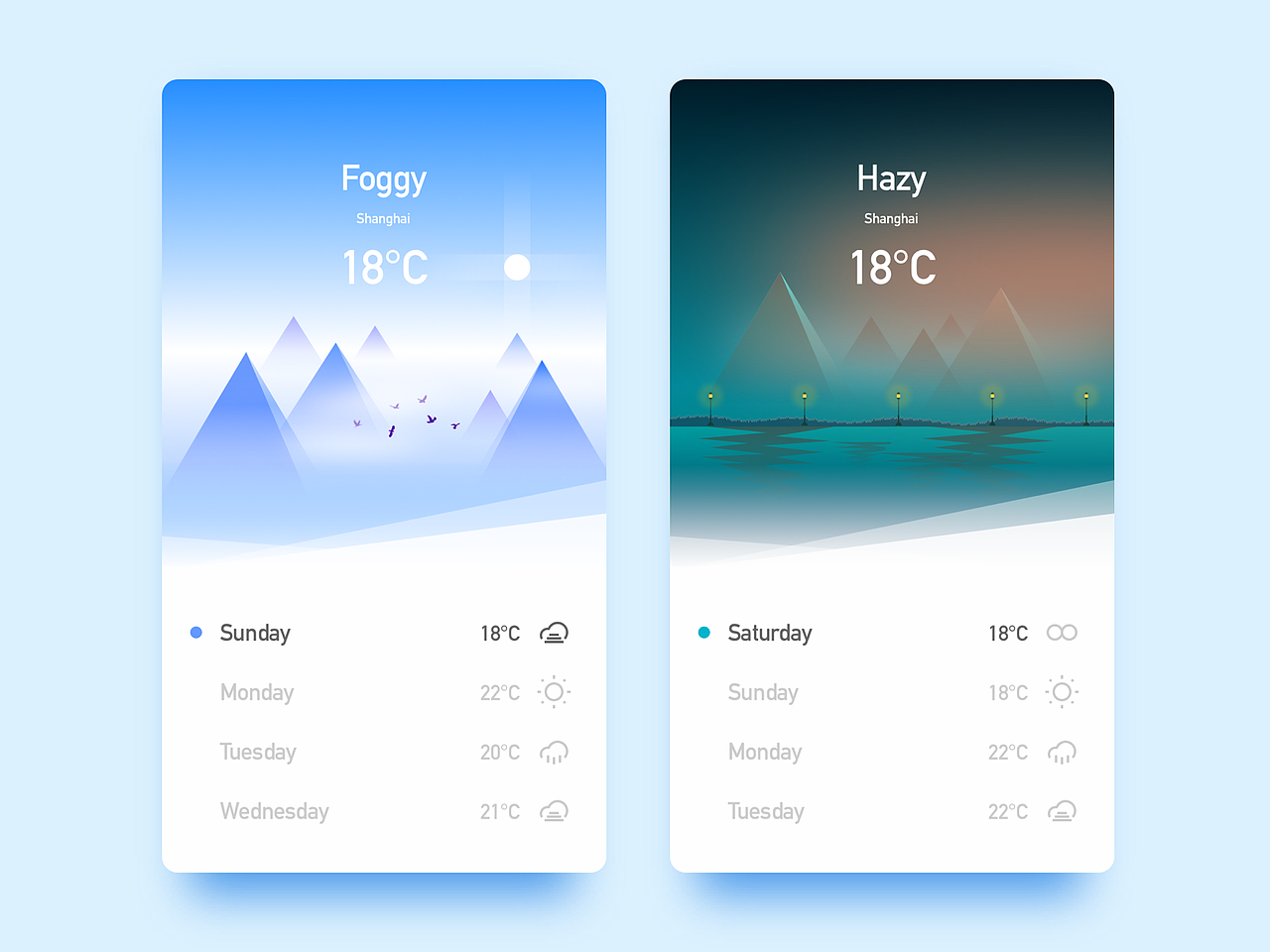 Weather Illustration（图ZNzkzNTgwMDg=） - APP界面 - 站酷设计师Xay_Z原创素材 - 站酷ZCOOL