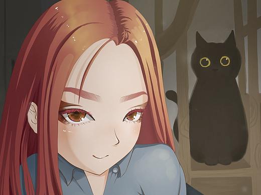 少女与黑猫的小屋