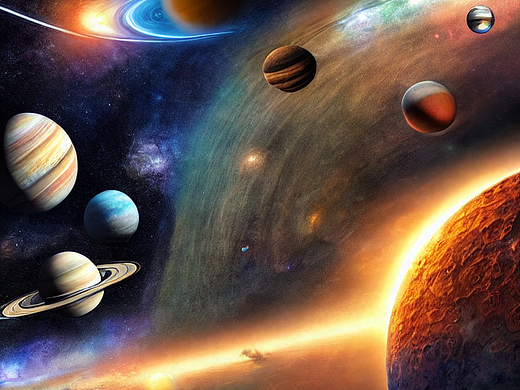 #AI创作实验室#史诗感宇宙地球太阳系写实高清