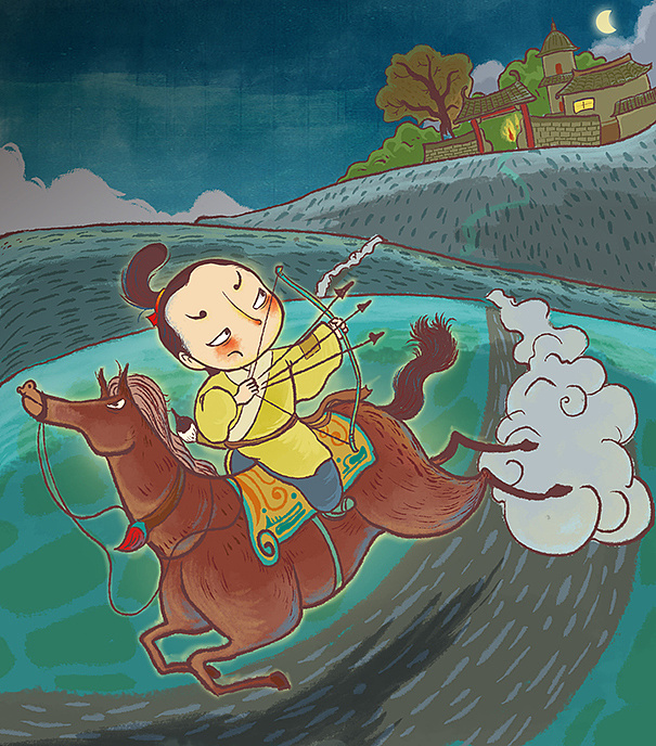 《神笔马良》插图|插画|儿童插画|夜歌儿 - 原创作品 - 站酷 (zcool)