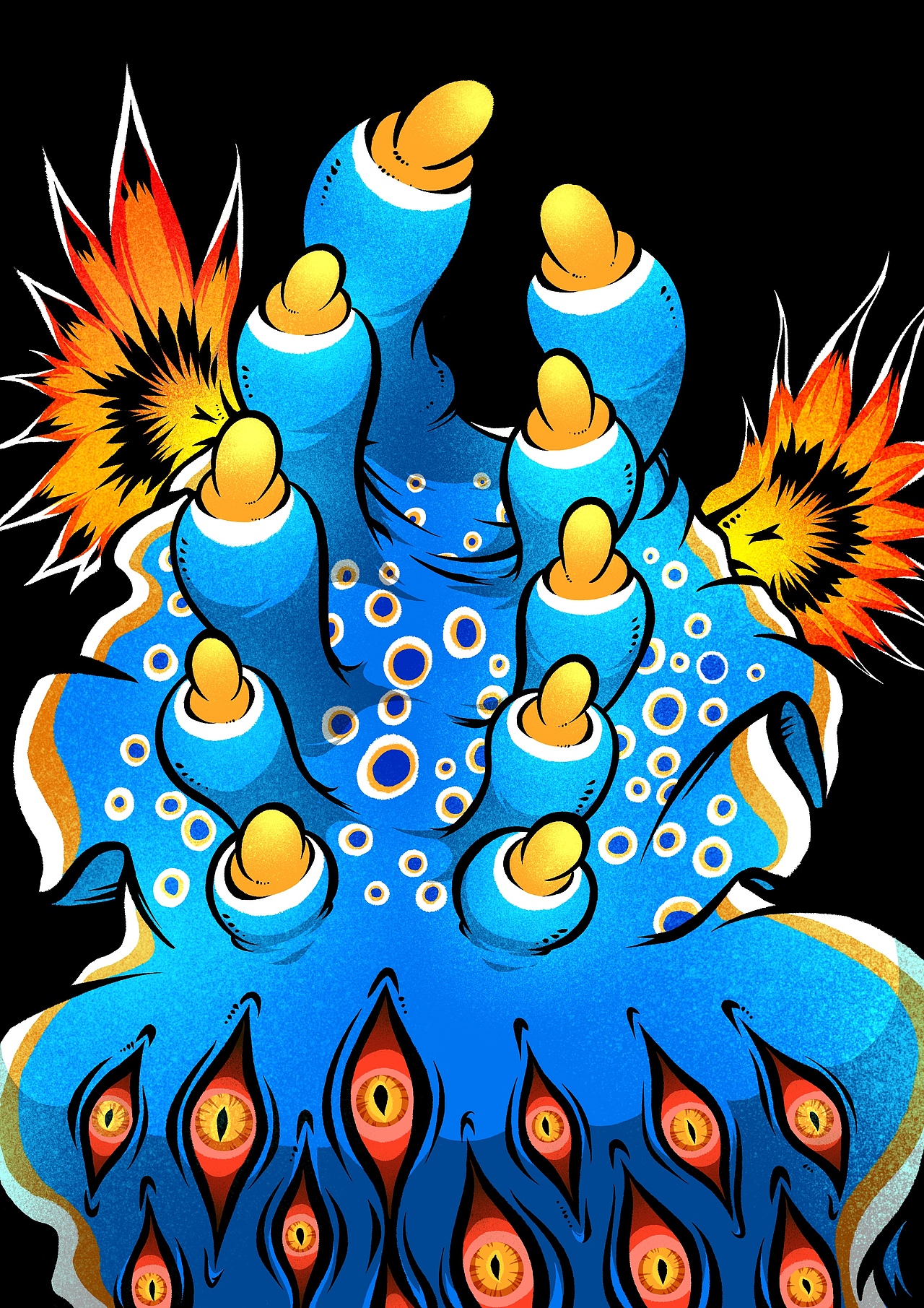 一组深海系列的怪物插画