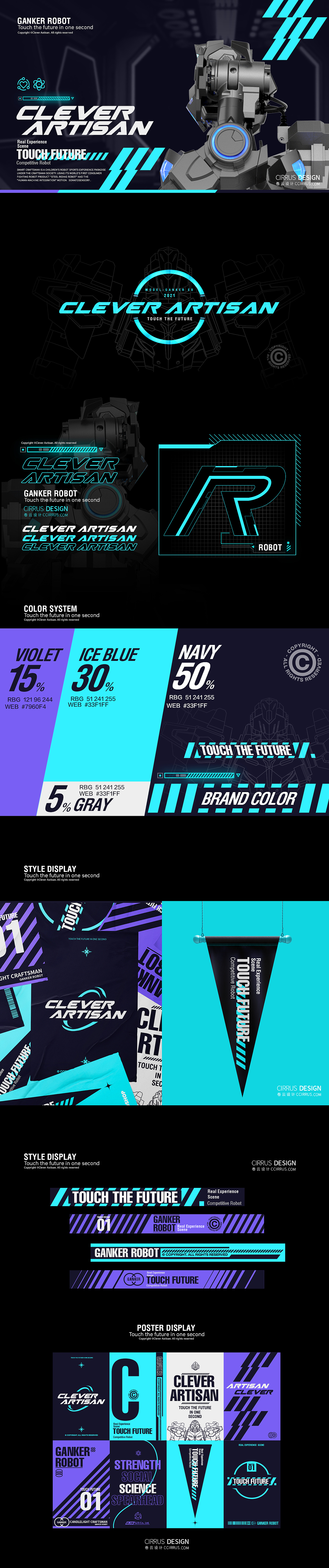 机器人竞技运动体验主题乐园品牌IP卡通形象吉祥物设计