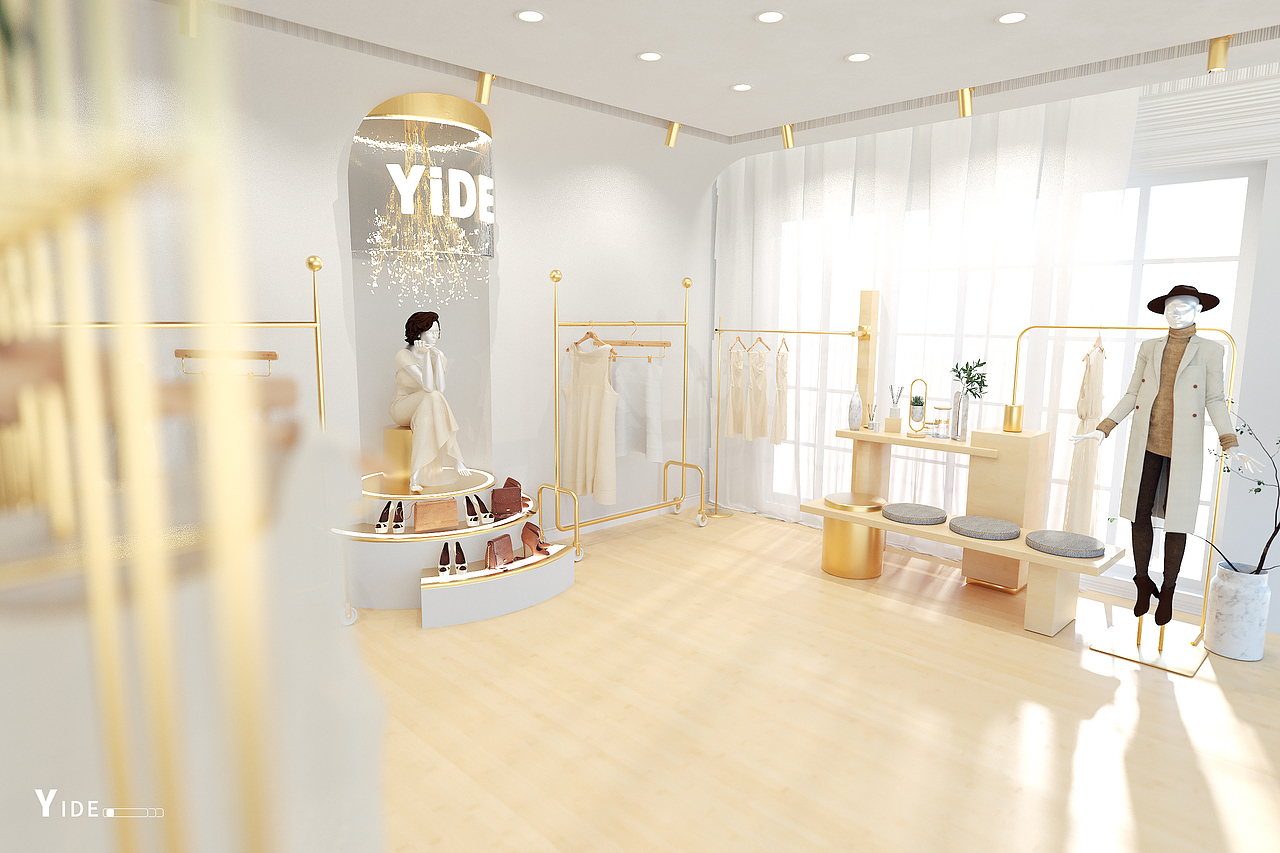 服装店架子的设计C4D（图ZMjUyOTE1NzY4） - 展陈设计 - 站酷设计师Eli东东原创素材 - 站酷ZCOOL