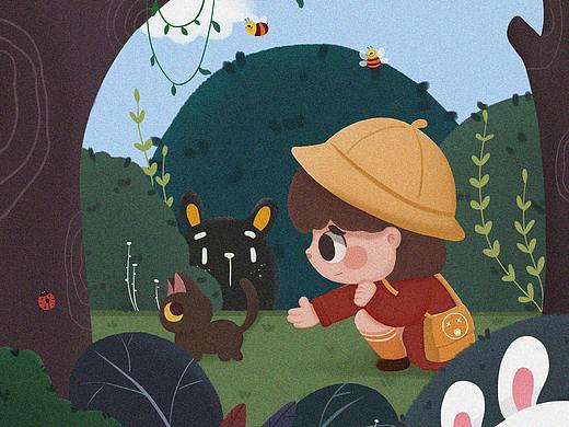 我没什么本事 只是一味的画着春夏秋冬（个人主页-ZNDM4MzEwMzY=） - 儿童插画 - 站酷设计师阿星阿星星-原创素材 - 站酷ZCOOL