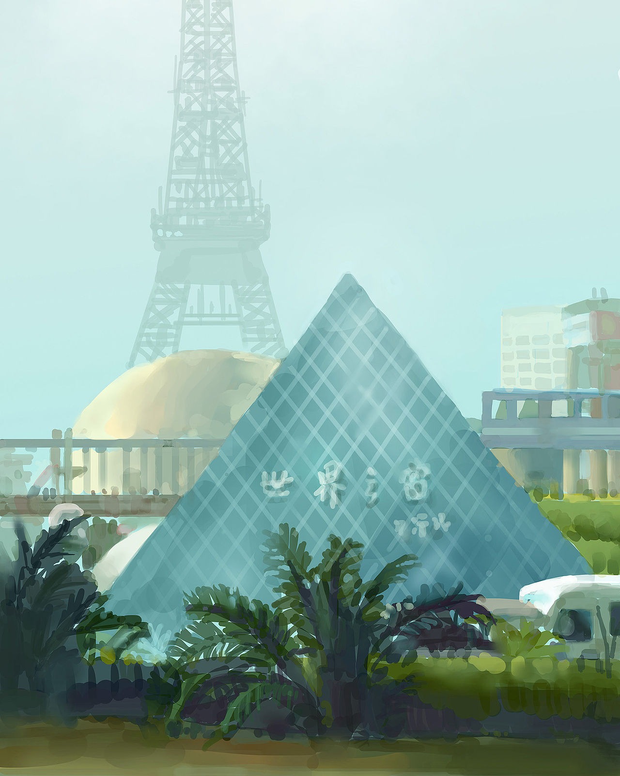 旅游景点商业插画（图ZMjA5NjA0ODI4） - 商业插画 - 站酷设计师梁皓南原创素材 - 站酷ZCOOL