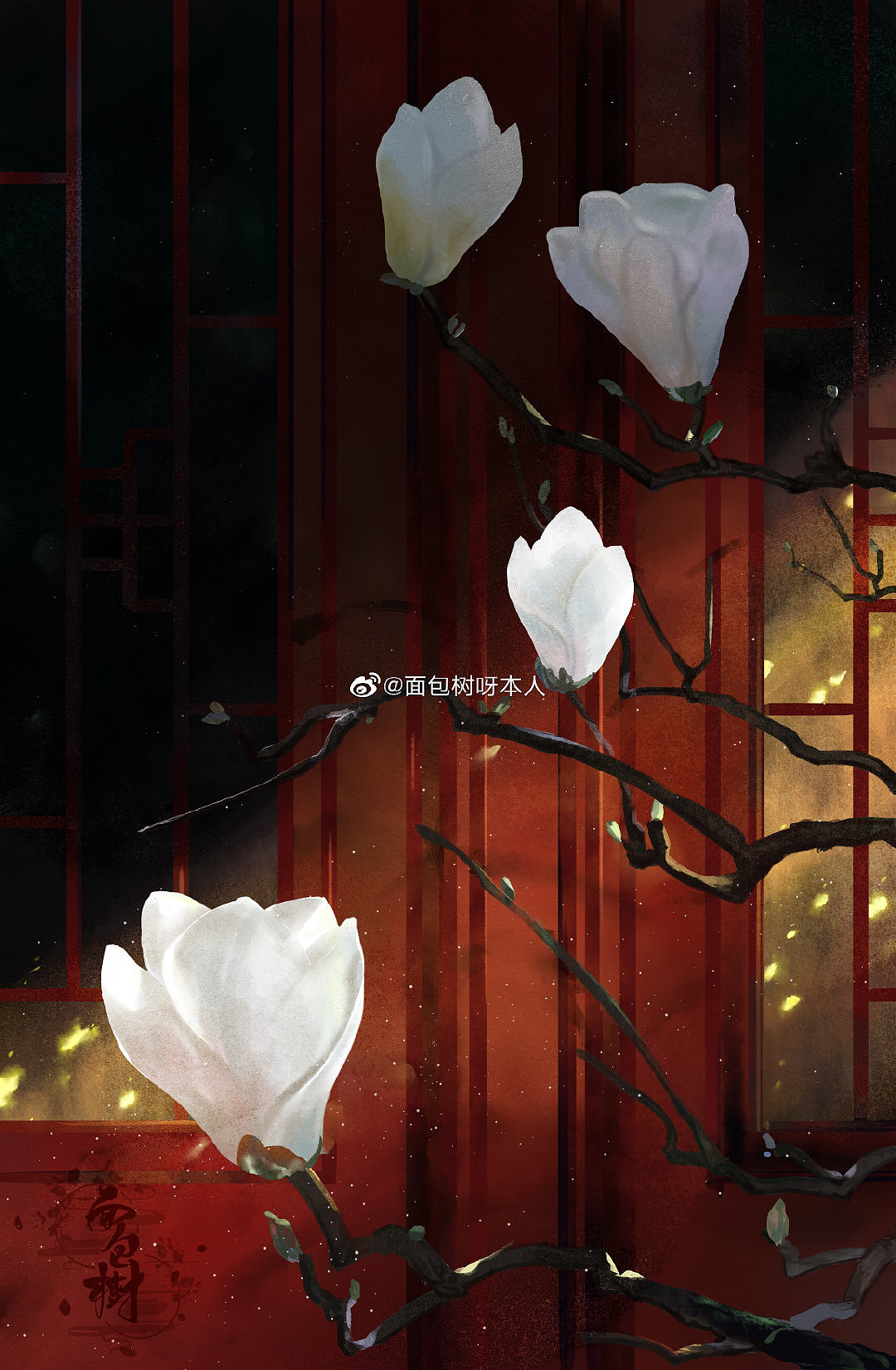故宫玉兰（图ZMjAzODM0NDY0） - 创作习作 - 站酷设计师面包树呀原创素材 - 站酷ZCOOL