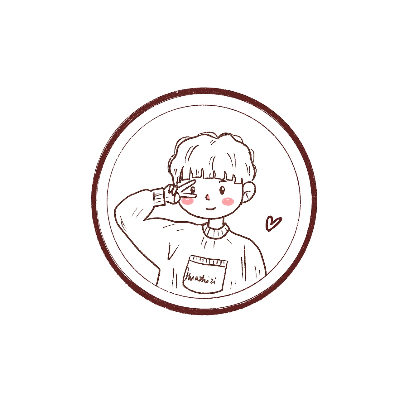 简笔画男生头像（图ZMjMzMzE0NDQ0） - 创作习作 - 站酷设计师花栀子吖原创素材 - 站酷ZCOOL