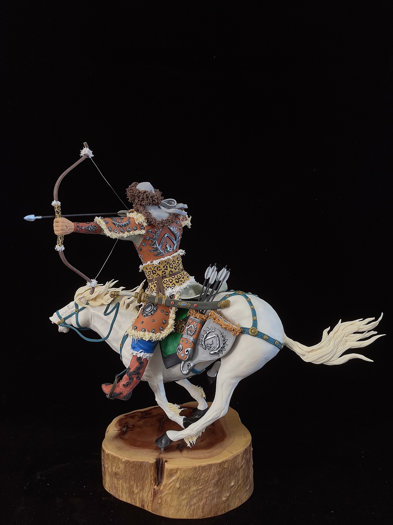 康健面塑《兴安索伦三部》