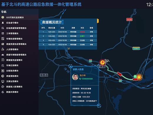 北斗高速公路应急一体化管理子系统