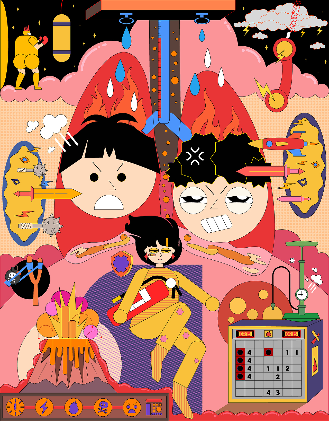 PRESSURE DREAM(图ZMjAxNTI4Mjk2) - 艺术插画 - 站酷设计师YIM野姆原创素材 - 站酷ZCOOL