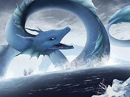 冰雪的利維坦-原创插画 大航海时代Online