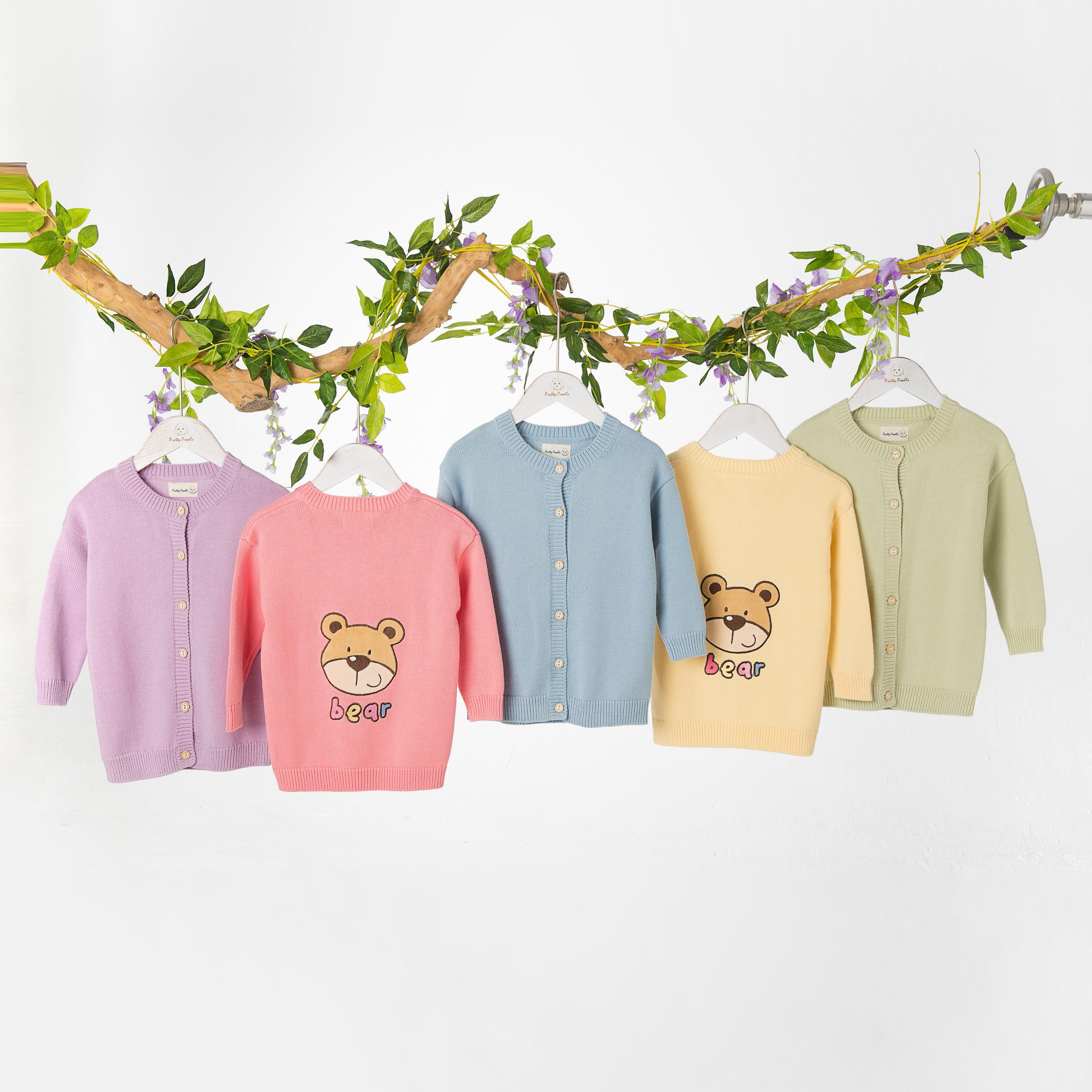 童装毛衣服装网店拍摄童装创意平铺挂拍组合图细节图