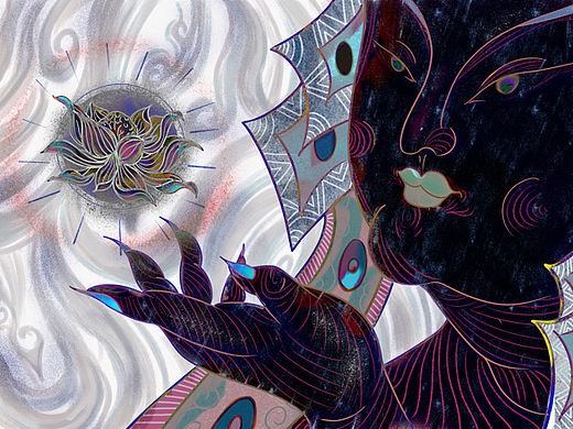 菩萨送花