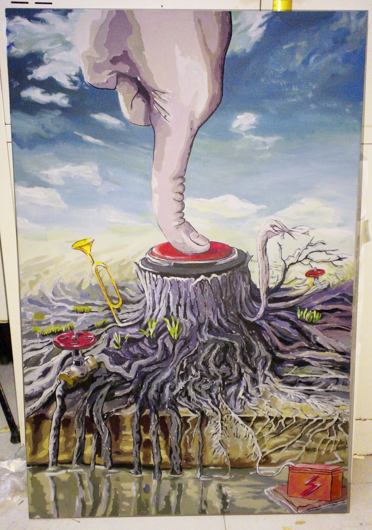 毕业设计（公益插画）绘画 油画 作品（图ZMjE5ODU4NzI=） - 概念设定 - 站酷设计师雷锋视觉品宣部原创素材 - 站酷ZCOOL