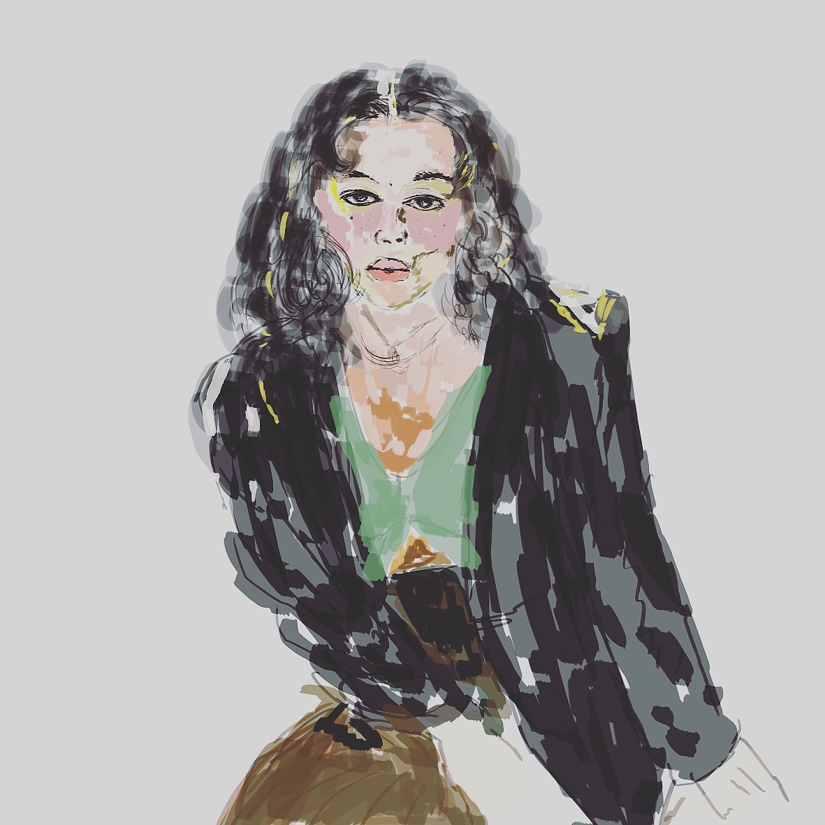 色彩|插画|涂鸦\/潮流|白发如新 - 原创作品 - 站酷