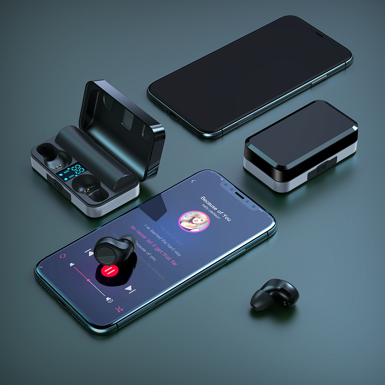 蓝牙耳机和其他渲染