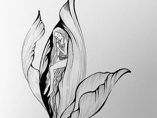柔弱小女生-插画集
