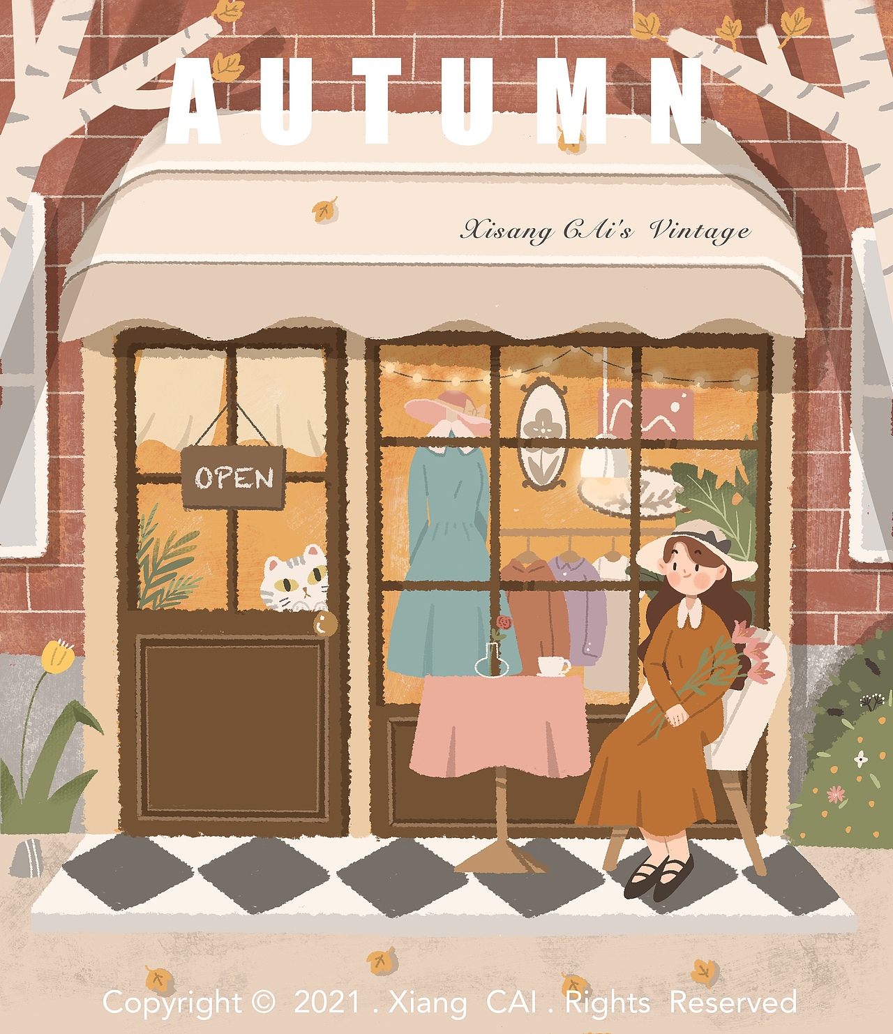 四季門店系列（圖ZMjQxNTQyMzY0） - 商業(yè)插畫 - 站酷設(shè)計(jì)師香菜的蛋炒飯店原創(chuàng)素材 - 站酷ZCOOL