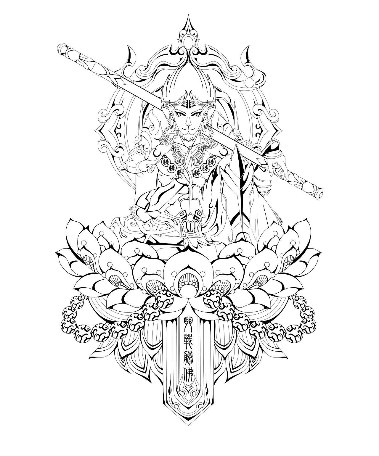 《斗战胜佛》鼠绘（斗战圣佛）（图ZMjQ0MTk2Mjg=） - 商业插画 - 站酷设计师卡斯帕原创素材 - 站酷ZCOOL