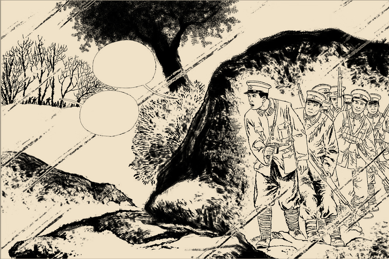 写实连环画,写实抗战经典连环画,小人书,红色经典连环画,写实军事插画