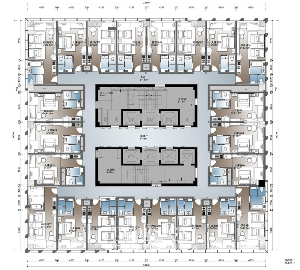 精品酒店设计推荐——郑州专业精品五星级酒店设计案例