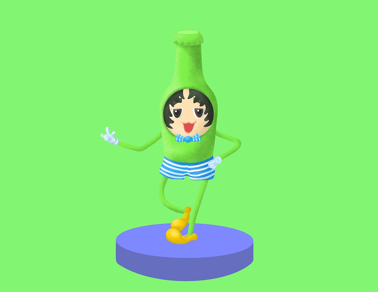 酒瓶小ip形象|插画|商业插画|卓卓灼灼_原创作品-站酷zcool