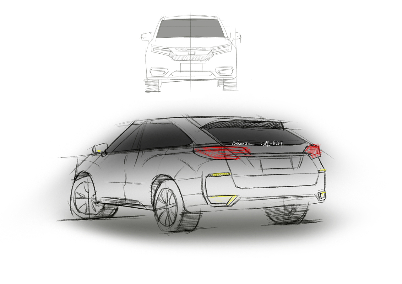 汽车造型设计手稿练习