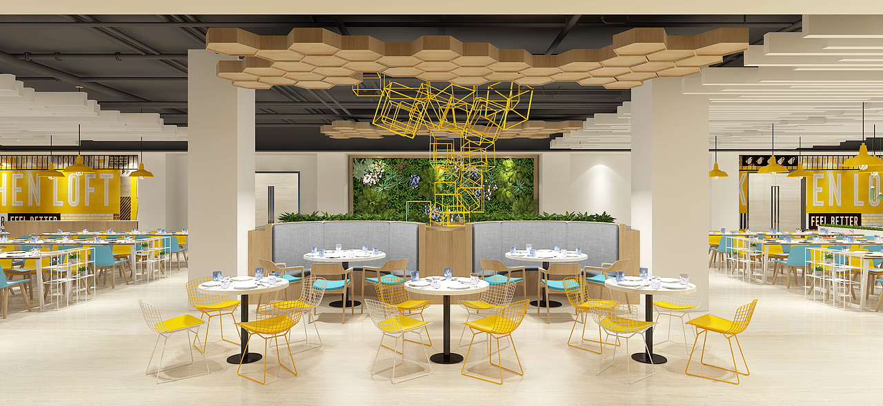 北京加拿大国际学校1500㎡餐厅设计