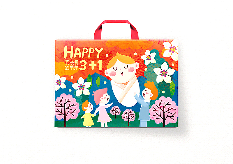 【HAPPY 3+1】卡通包装设计 礼物包装（图ZODg1MTE1Mjg=） - 包装 - 站酷设计师BANSIRFUN原创素材 - 站酷ZCOOL