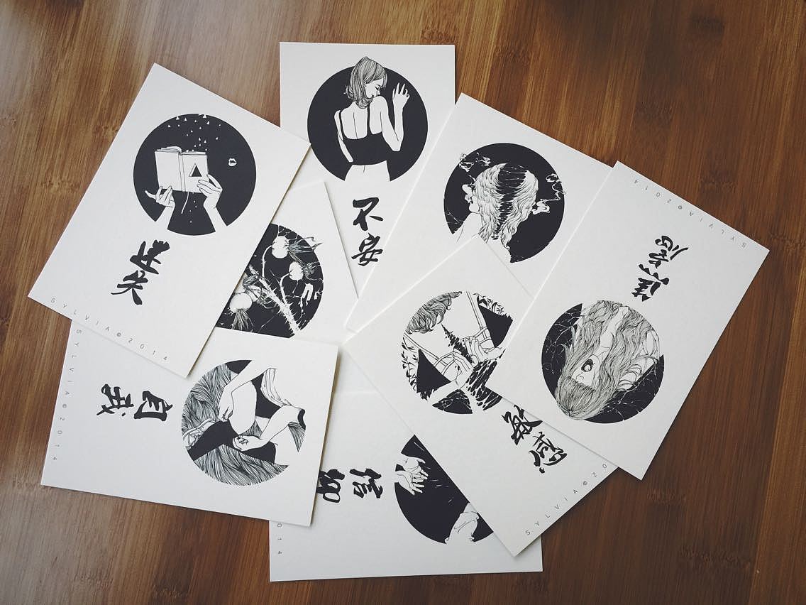 孤独患者系列明信片（图ZMjY5MDY4NzI=） - 艺术插画 - 站酷设计师SylviaP_P原创素材 - 站酷ZCOOL