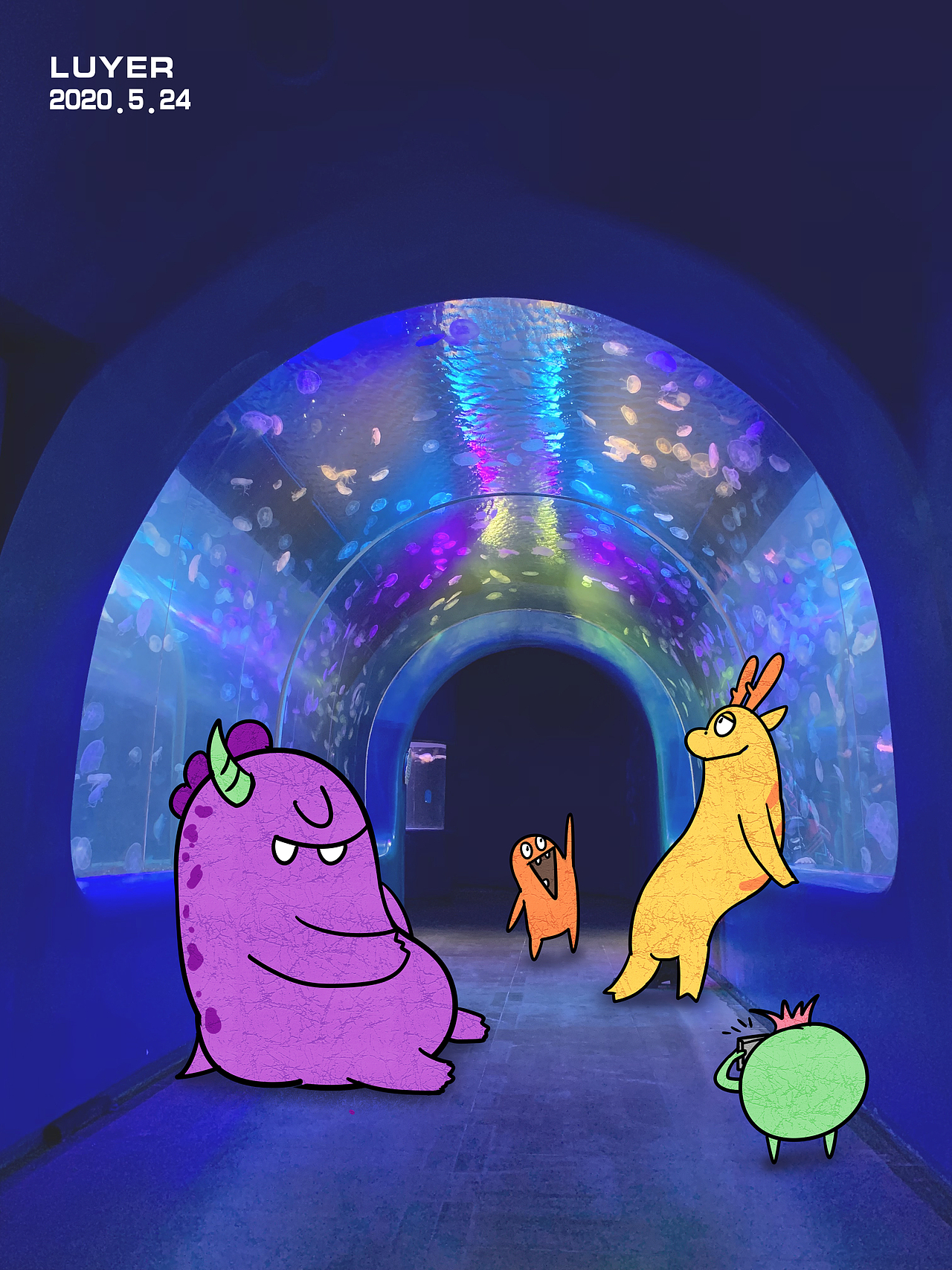 五月照片与插画结合（图ZMjEwOTUyMzQw） - 艺术插画 - 站酷设计师鹭野luyer原创素材 - 站酷ZCOOL