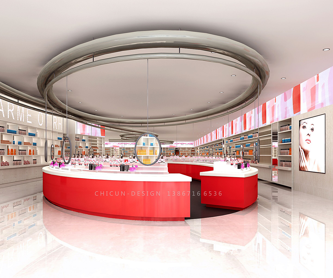 尺寸设计|新汇研究所展厅效果图设计