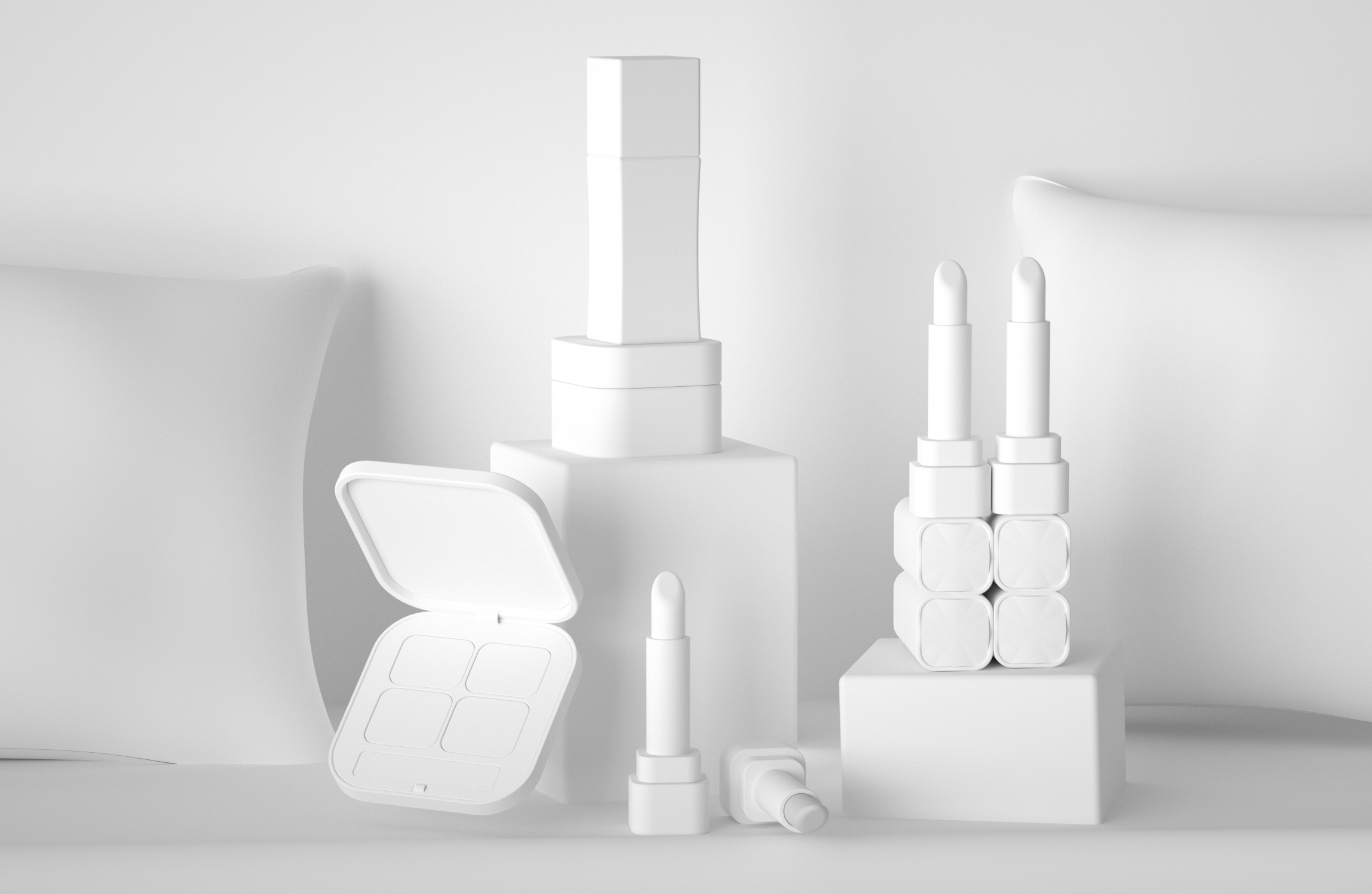 c4d oc 化妆品场景建模渲染|三维|其他三维|janng_一个酱_原创作品