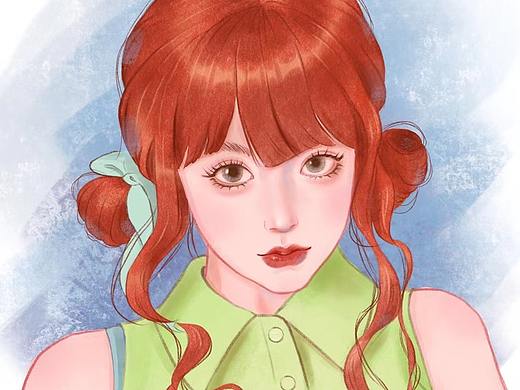 3月阿花21天打卡,上色及线稿