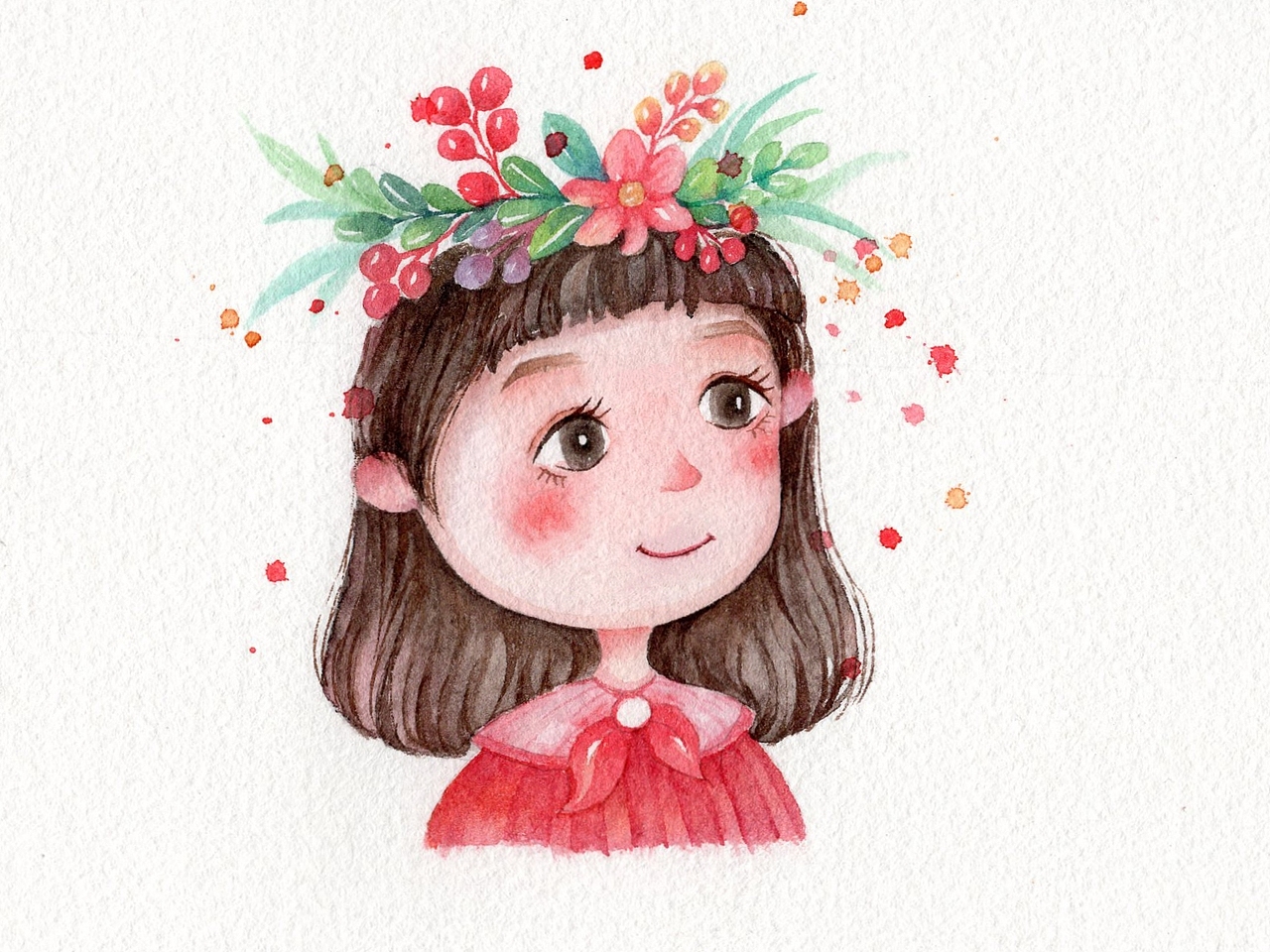 水彩卡通头像‖水彩插画‖人物头像