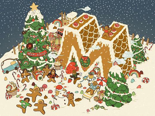 Modern Sky USA Merry Christmas