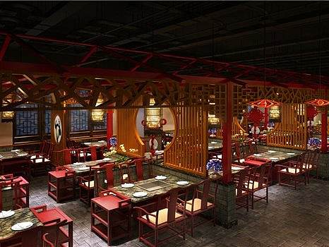重庆万州区店铺装修设计公司/火锅店装修设计公司