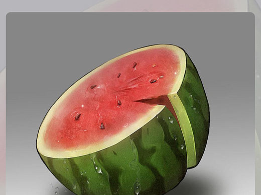 #匠人绘教程#西瓜-叠色小教程