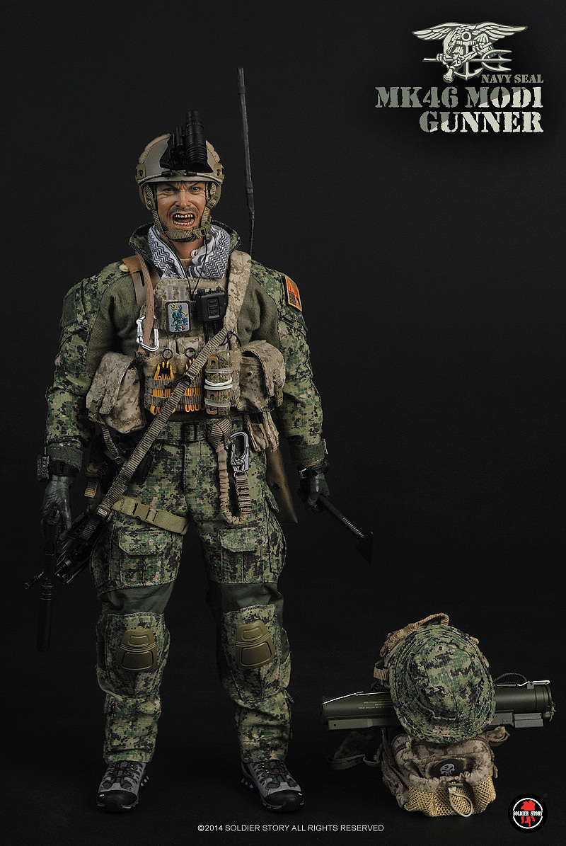 soldierstory美国海军海豹突击队mk46mod1机枪手