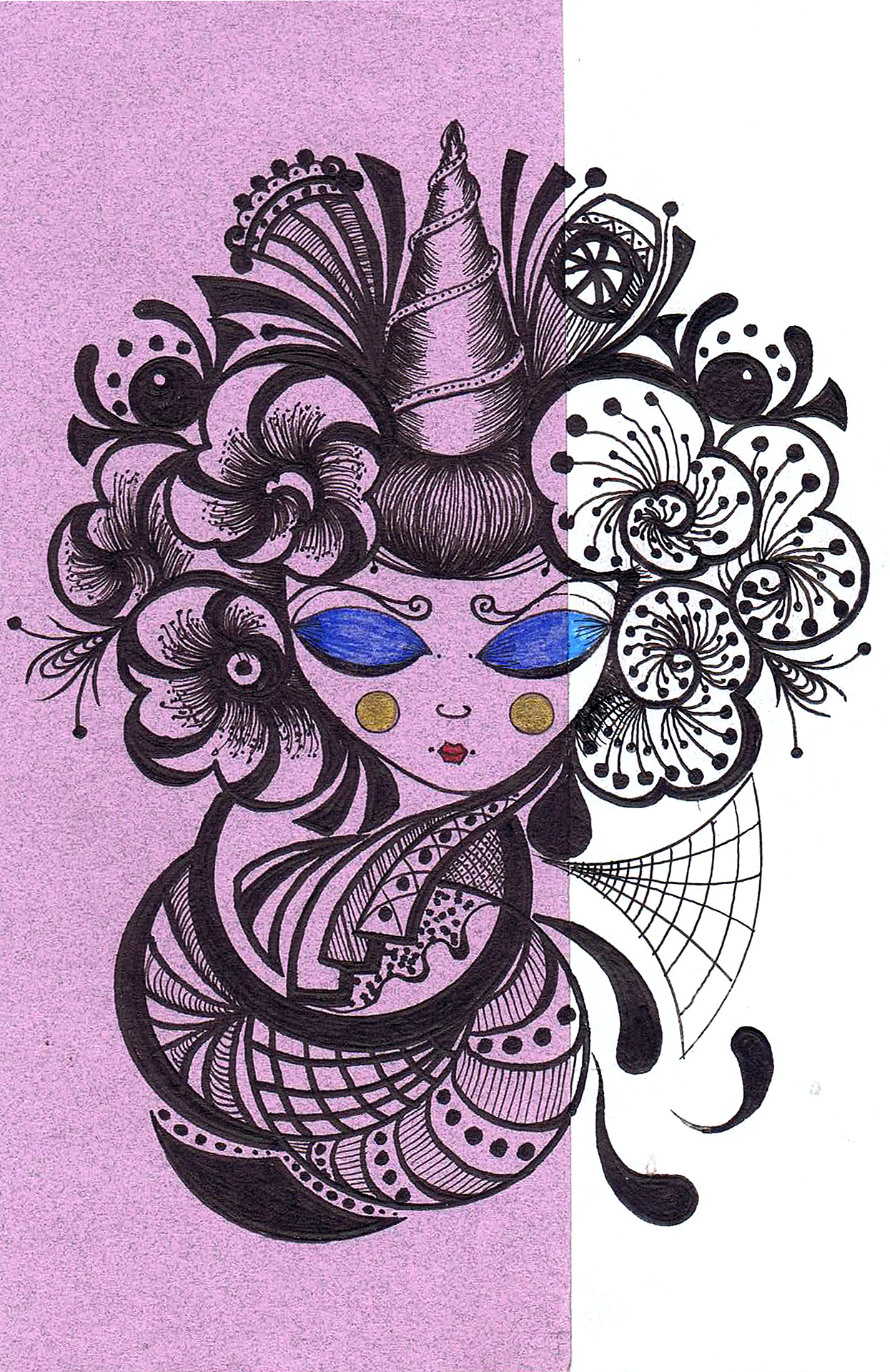 凝（图ZNjU0MTQxMTY=） - 艺术插画 - 站酷设计师王吨吨原创素材 - 站酷ZCOOL