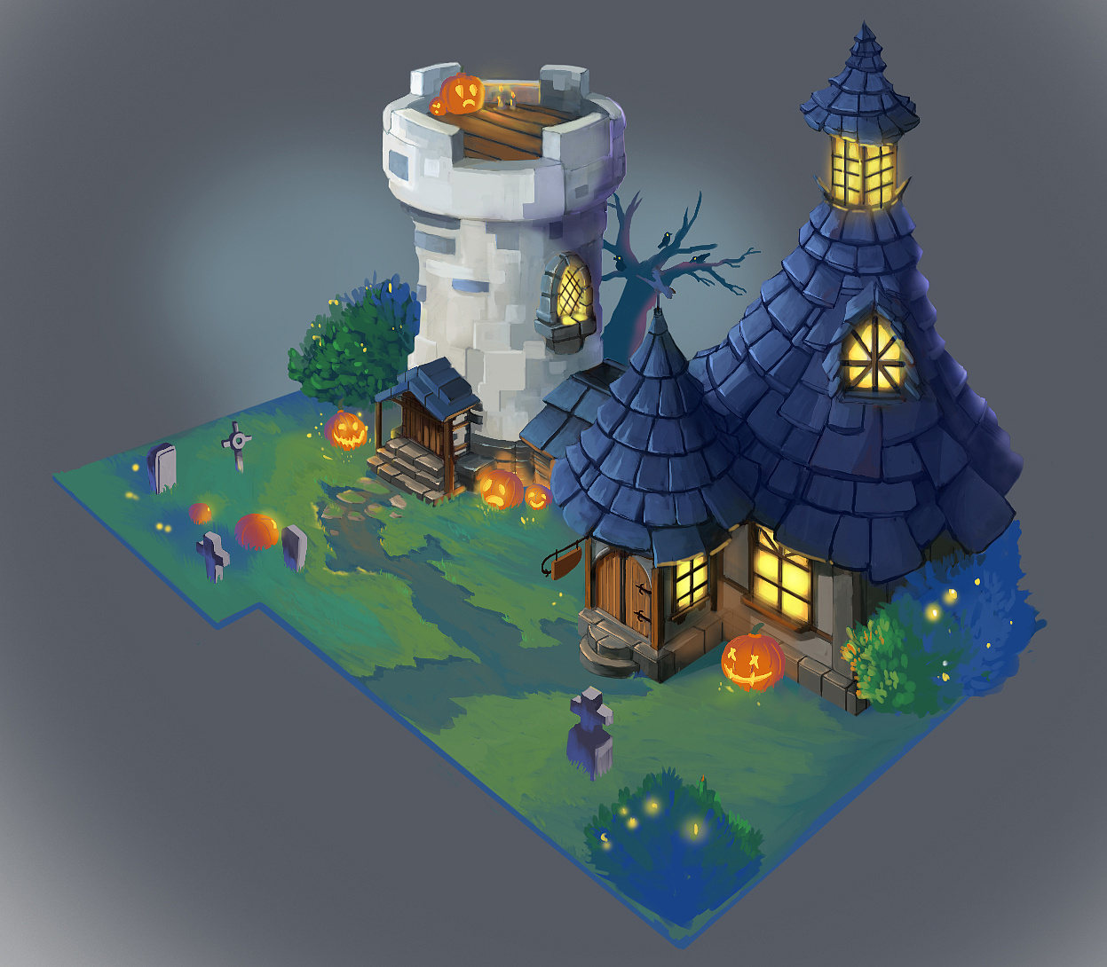 单体建筑~|插画|游戏原画|达夫小盆友 - 原创作品 - 站酷 (zcool)