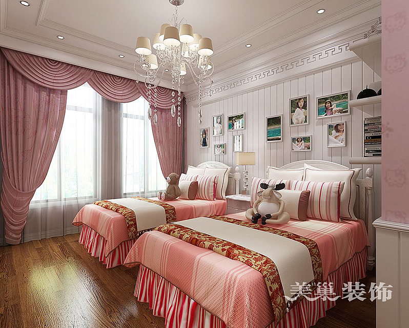 瀚海晴宇230平平层装修美式乡村效果图