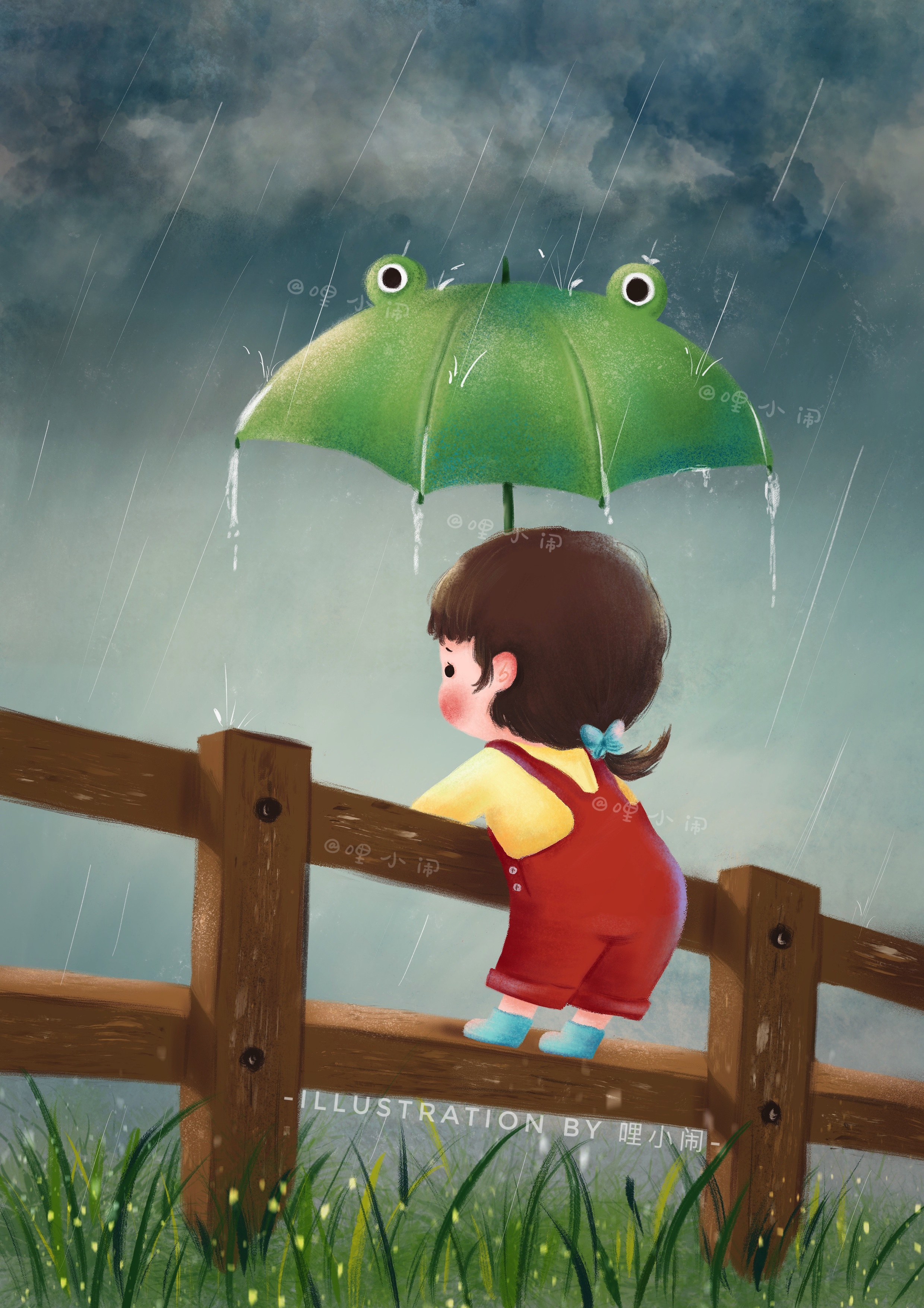 下雨天的故事|插画|儿童插画|竹影歪歪 - 原创作品 - 站酷 (ZCOOL)