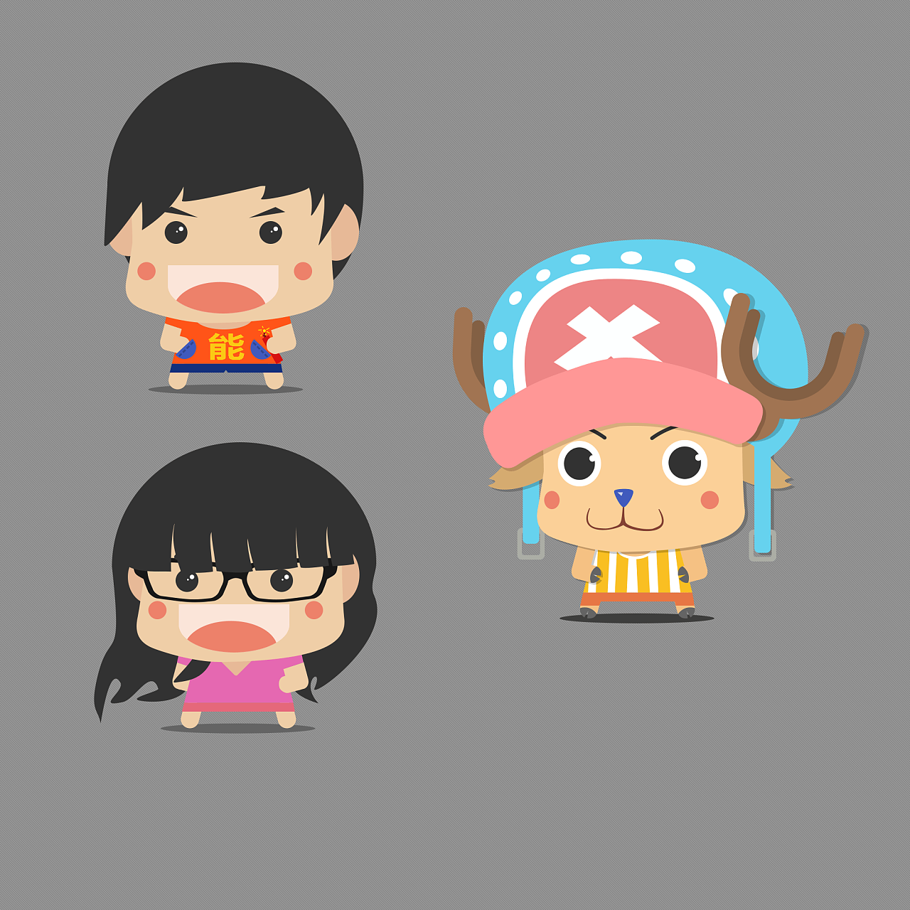 扁平化小人临摹练习