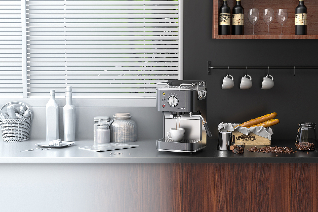 五月产品【咖啡机渲染】