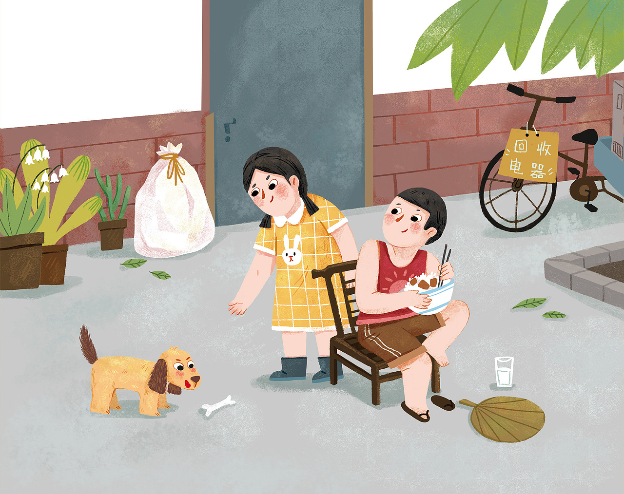 童年,童趣|插画|儿童插画|石榴籽儿_原创作品-站酷zcool